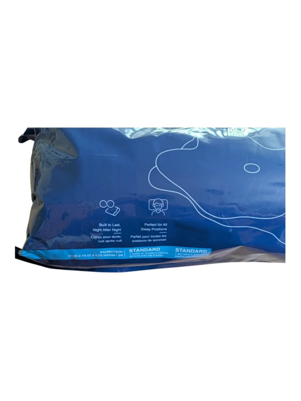 Derila Ergo Memory Foam Standard Pillow with Pillowcase NEW Sealed